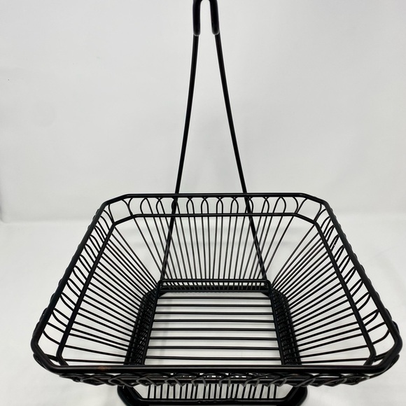 Black Metal Fruit Basket with Hook - Picture 2 of 10